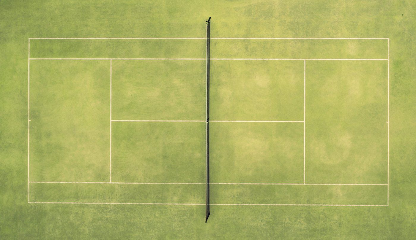 Overhead view of field lines